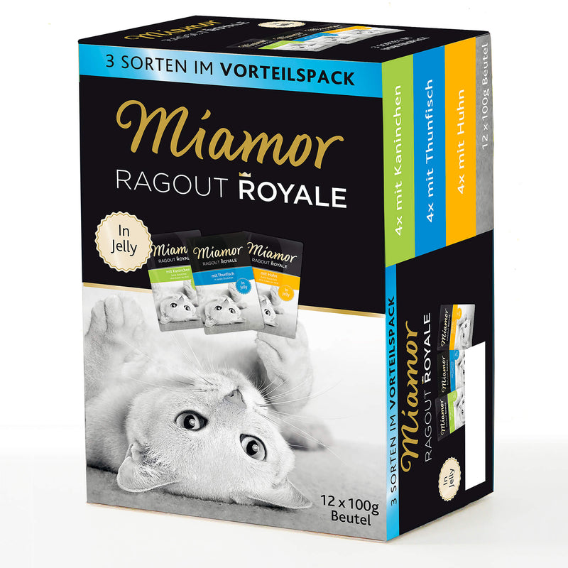 Miamor - Ragout Royale - Multipack mit Kaninchen, mit Huhn und mit Thunfisch