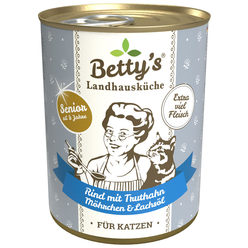 Boswelia Betty's Landhausküche - SENIOR Rind mit Truthahn, Möhrchen & Lachsöl