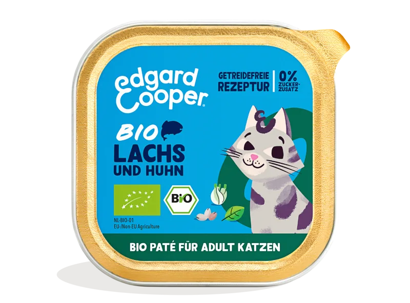 Edgard & Cooper Adult - Bio-Lachs & -Huhn-Paté mit Chiasamen