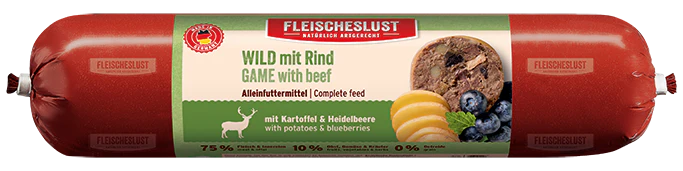 Fleischeslust -Neue Rezeptur- CLASSIC Wild mit Rind, Kartoffel und Heidelbeere