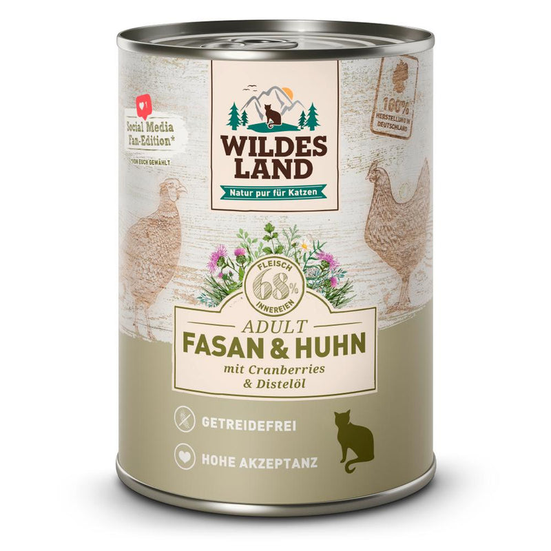 Wildes Land Katze Fasan & Huhn