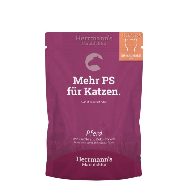 Herrmann's Katzenmenü Selection Pferd mit Karotte und Kokosflocken