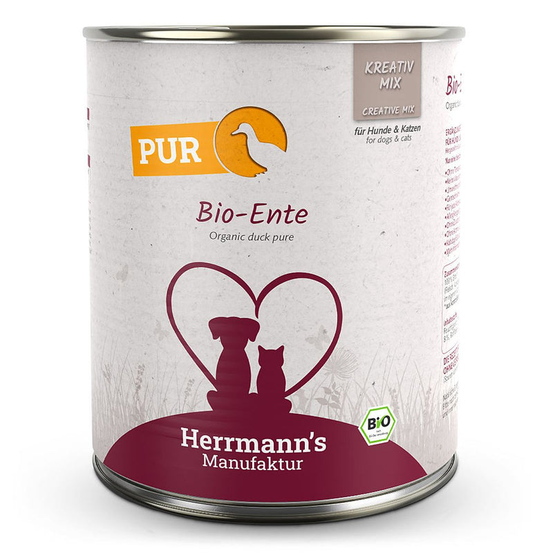 Herrmann's Kreativ Mix Bio-Ente Reinfleisch für Hunde und Katzen