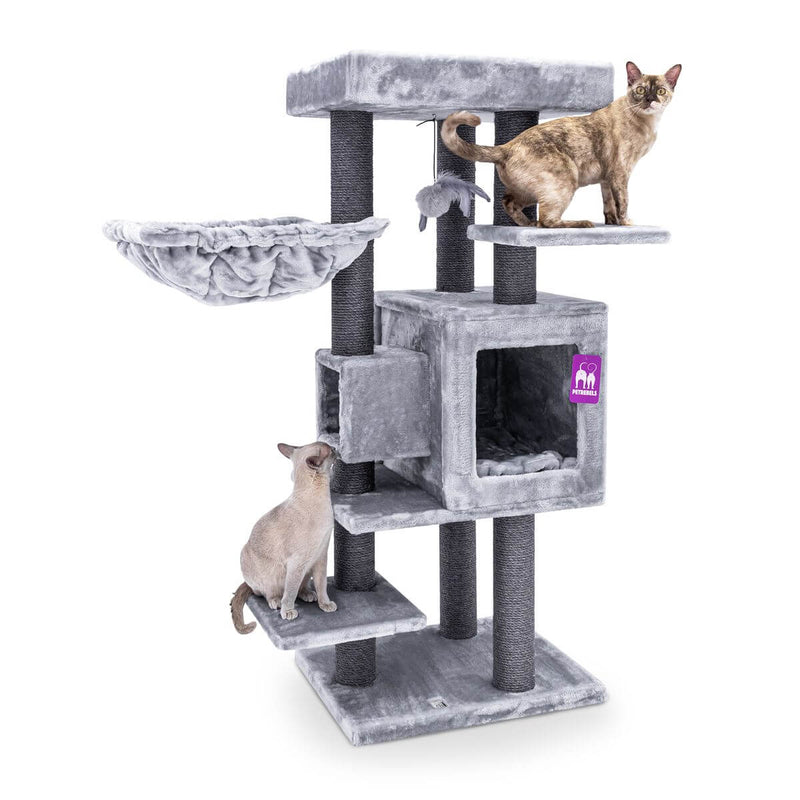 Petrebels King & Queens Cleopatra 134 Kratzbaum für Katzen in grau
