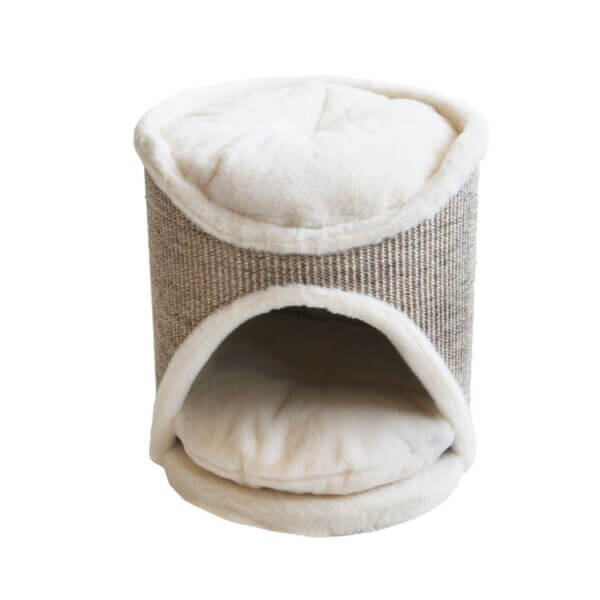 Petrebels Little Rebels Hoshi 45 Kratztonne für Katzen in weiss