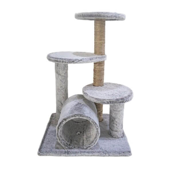 Petrebels Little Rebels Lynx 78 Kratzbaum für Katzen in grau/weiss
