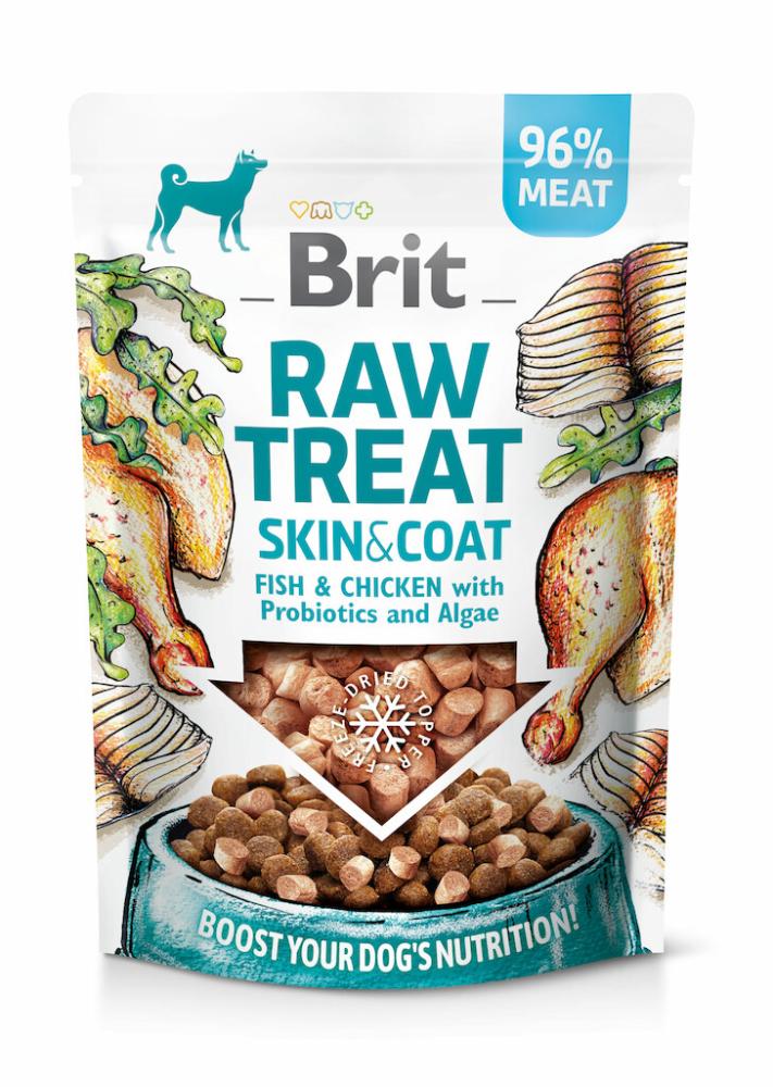 Brit Raw Treat - Skin & Coat - Fisch & Huhn mit Probiotika & Algen