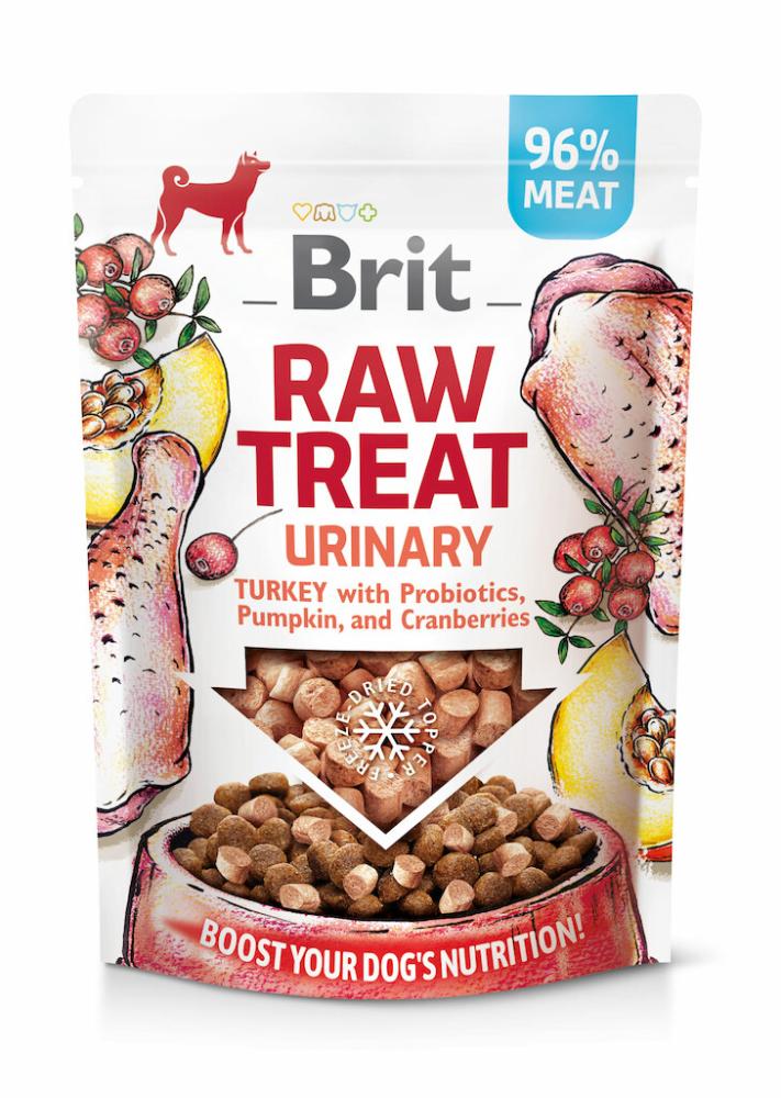 Brit Raw Treat - Urinary - Truthahn mit Probiotika, Kürbis & Preiselbeeren