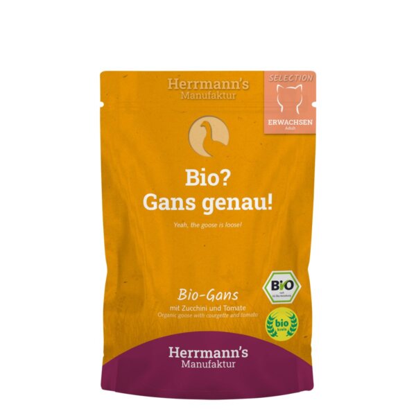 Herrmann's Katzenmenü Selection Bio-Gans mit Zucchini und Tomate