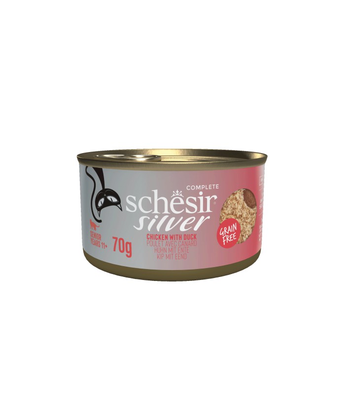 Schesir Cat Silver Mousse & Filet Huhn & Ente