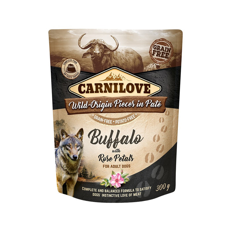 Carnilove Pouch – Büffel mit Rosenblätter