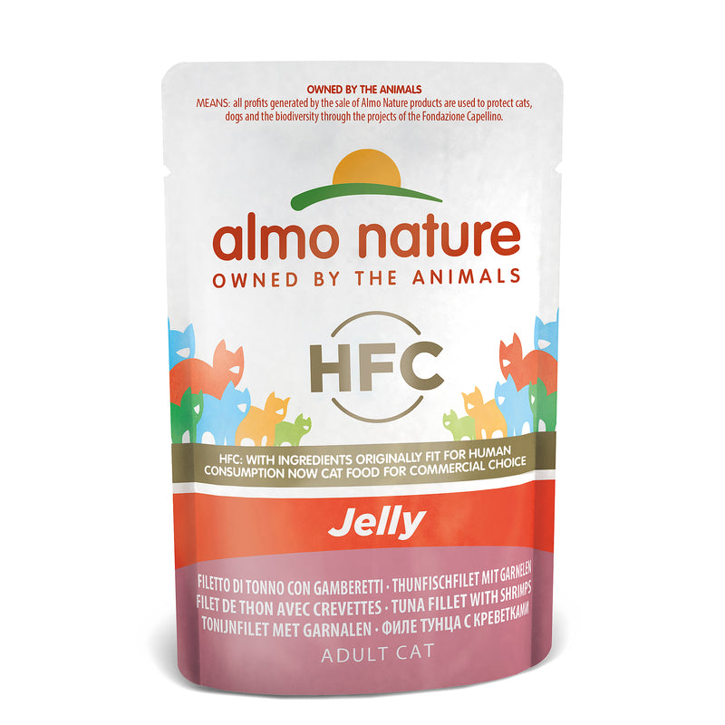 Almo Nature - HFC Jelly -  Adult - Thunfischfilet mit Garnelen