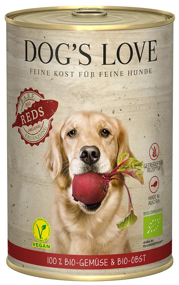 Dog's Love Bio Reds Bio-Gemüse und Bio-Obst