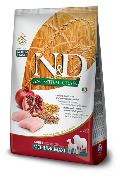 Farmina N&D Ancestral Grain - Huhn & Granatapfel Medium & Maxi