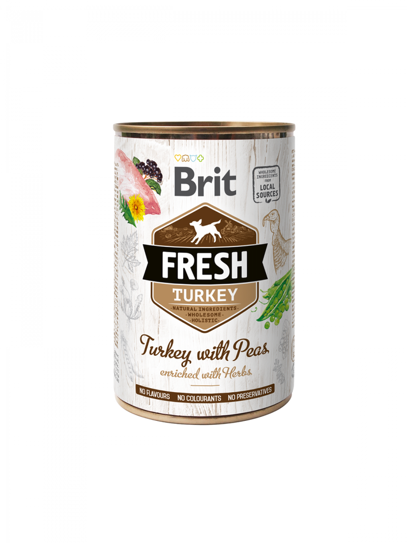 Brit Fresh Dog - Truthahn mit Erbsen