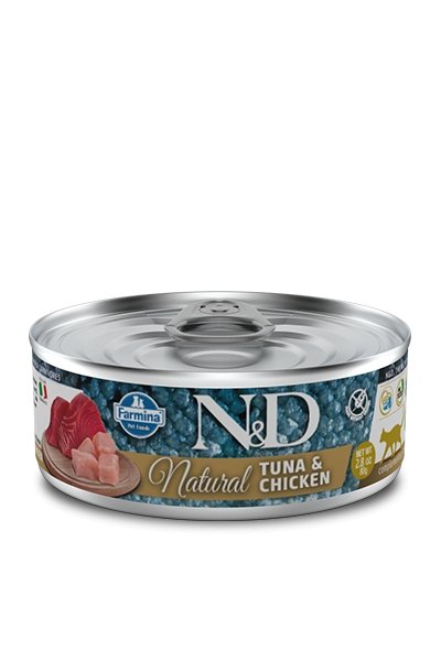 Farmina N&D Natural Tuna & Chicken - pieper tier-gourmet