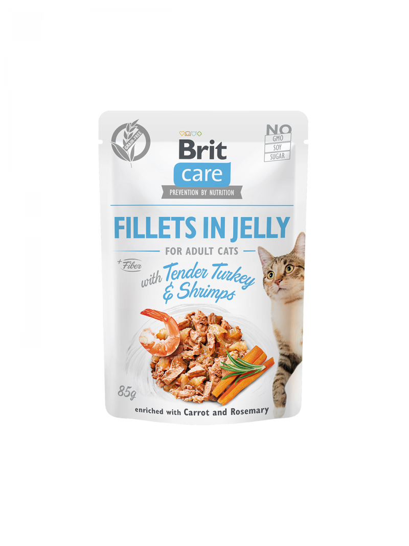 Brit Care Cat - Truthahn & Shrimps - Filets in Jelly