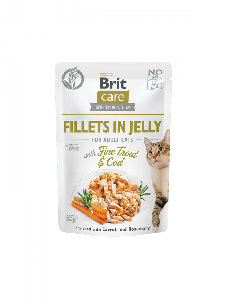 Brit Care Cat - Fine Forelle & Kabeljau - Filet in Jelly