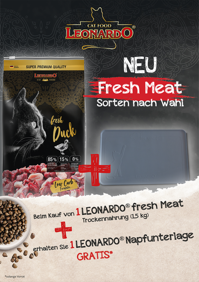 AKTION - Leonardo Fresh Meat 1.5 kg - 1 Napfunterlage gratis