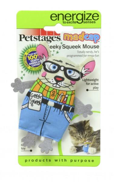 Petstages Madcap Geeky Squeek Mouse - pieper tier-gourmet