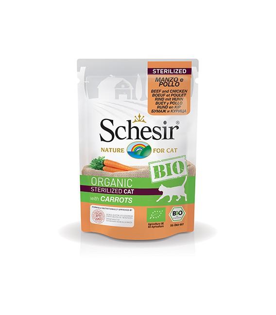 Schesir Cat BIO Sterilized Rind mit Huhn - pieper tier-gourmet