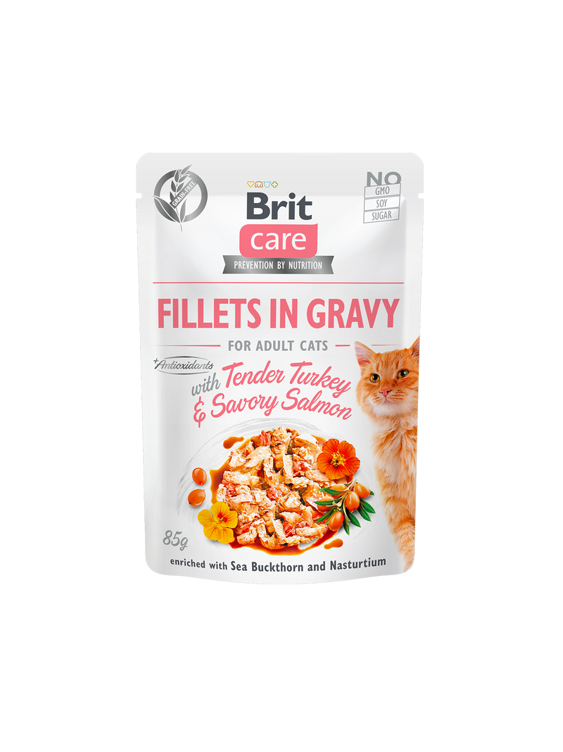 Brit Care Cat - Truthahn & Lachs Filets in Sauce