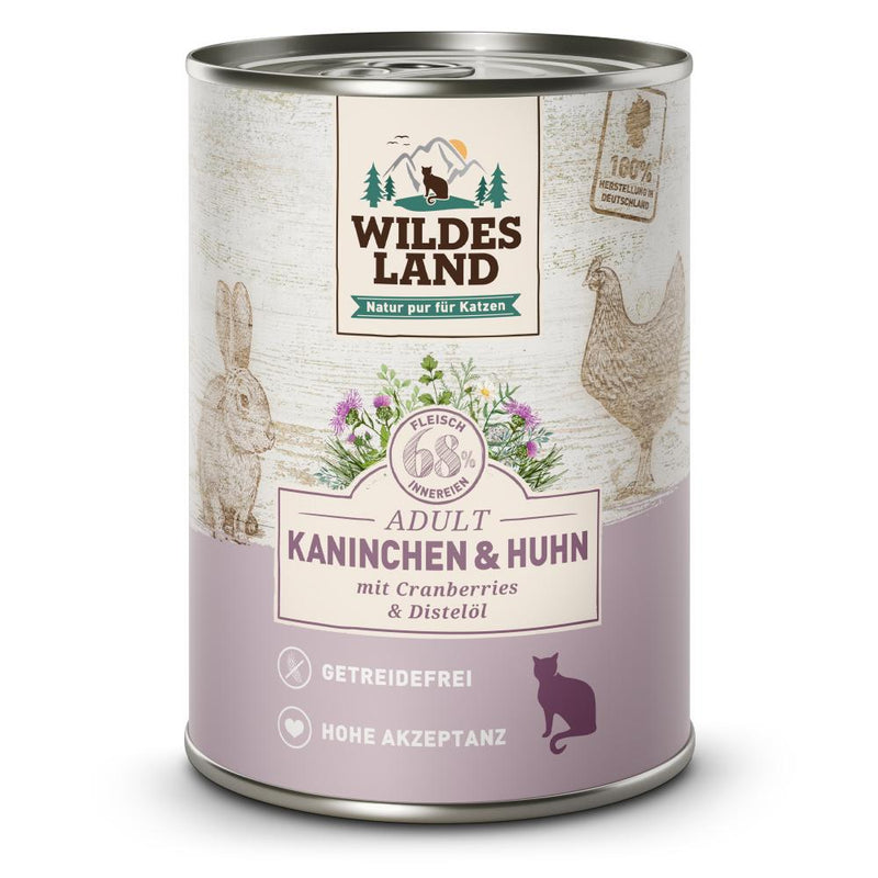 Wildes Land Katze Kaninchen & Huhn - pieper tier-gourmet