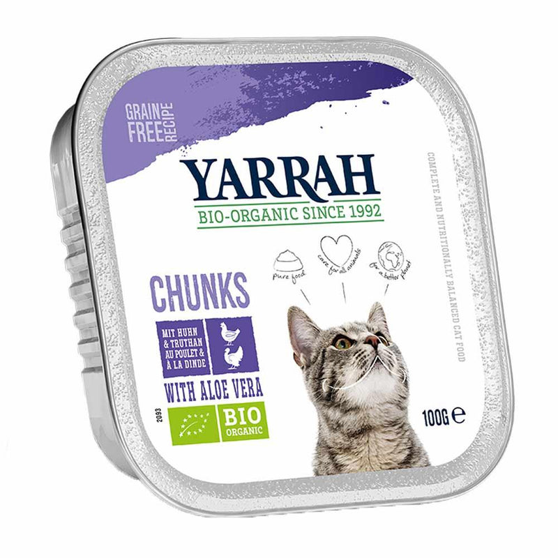 Yarrah Bröckchen mit Huhn und Truthahn BIO - pieper tier-gourmet